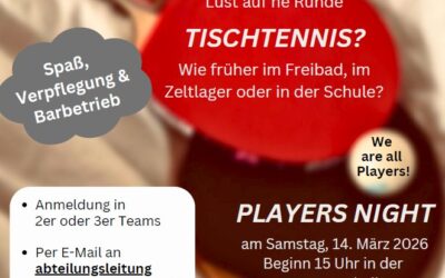 Players Night 2026 – jetzt anmelden